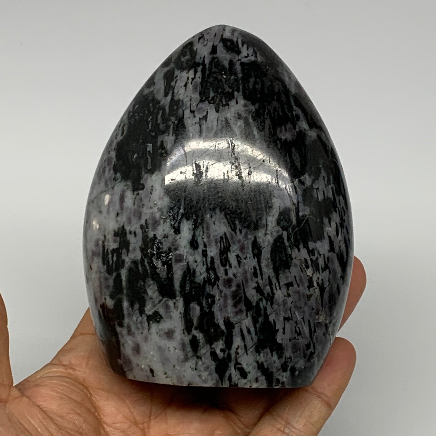 665g, 3.9"x3"x2.2" Indigo Gabro Merlinite Freeform Polished @Madagascar, B18219