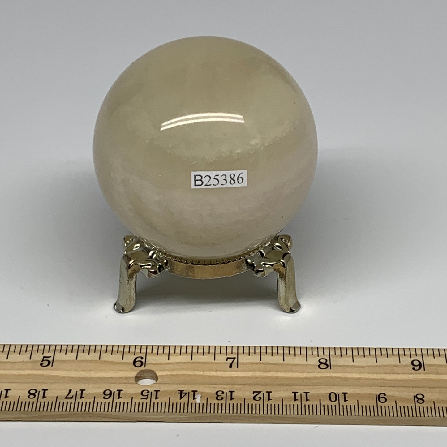 412.1g, 2.5" (63mm), Fluorite Sphere Ball Gemstone Crystal @Madagascar, B25386