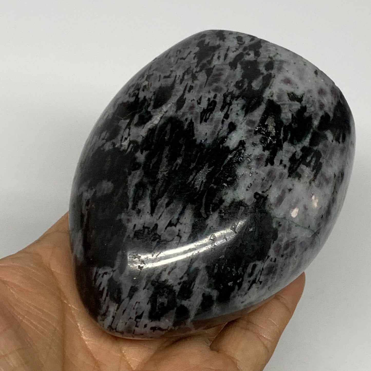 665g, 3.9"x3"x2.2" Indigo Gabro Merlinite Freeform Polished @Madagascar, B18219