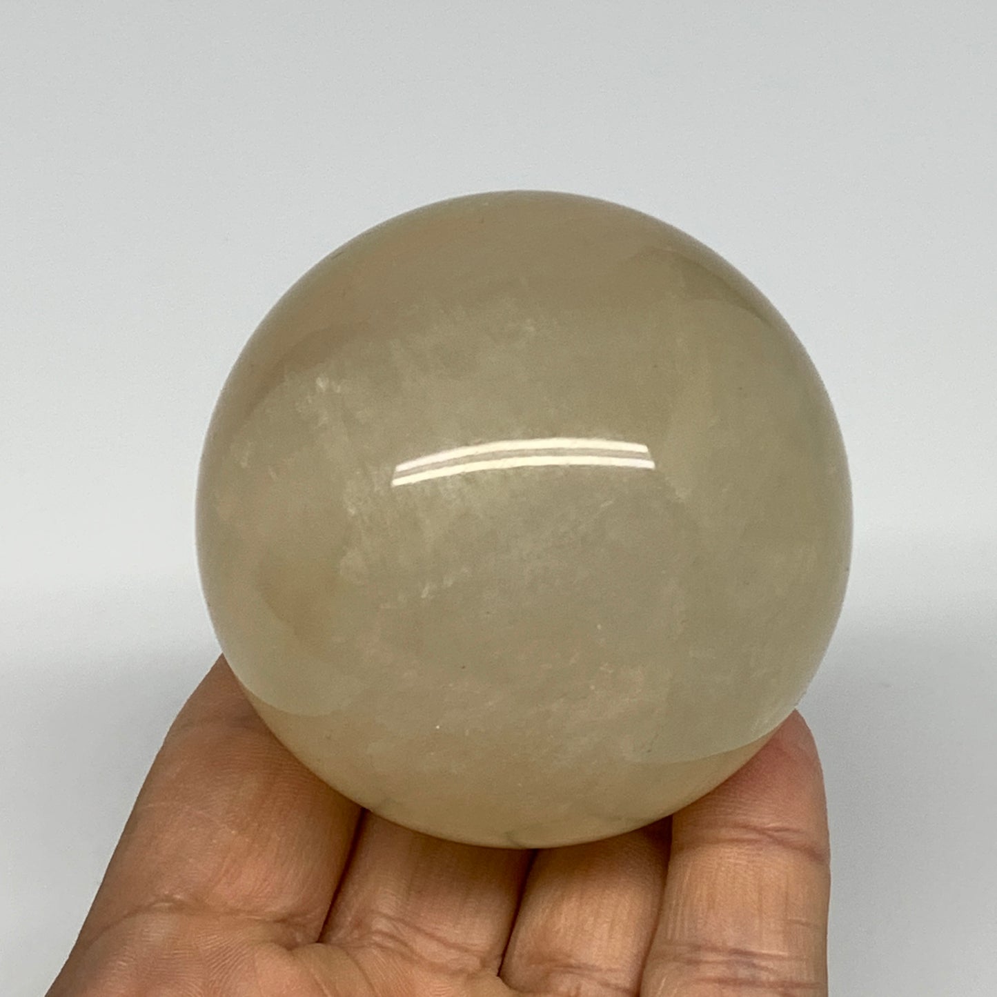 366.6g, 2.4" (60mm), Fluorite Sphere Ball Gemstone Crystal @Madagascar, B25387