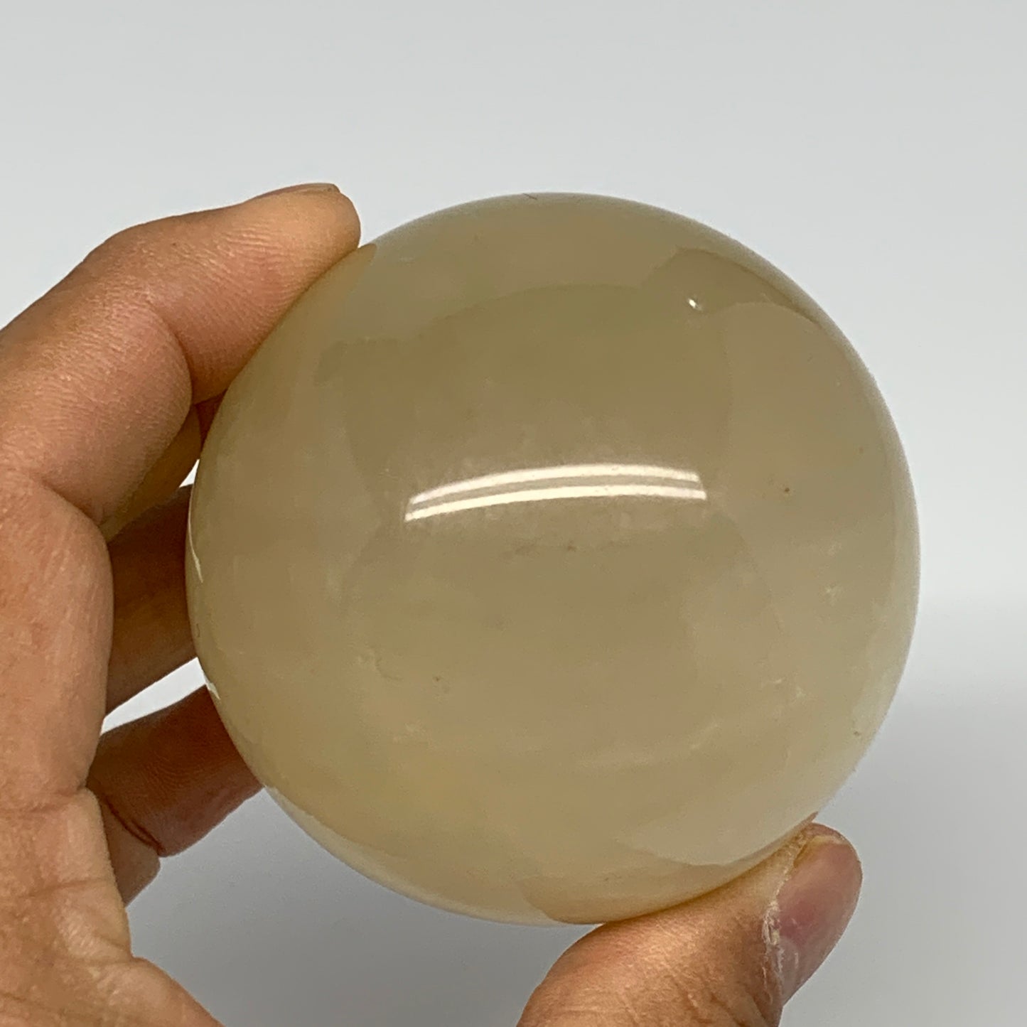 366.6g, 2.4" (60mm), Fluorite Sphere Ball Gemstone Crystal @Madagascar, B25387