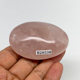 99g ,2.4"x1.7"x1.1", Rose Quartz Palm-stone Tumbled Reiki @Madagascar,B20538