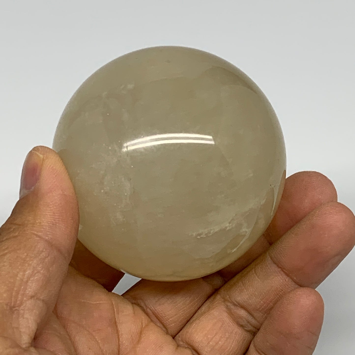 366.6g, 2.4" (60mm), Fluorite Sphere Ball Gemstone Crystal @Madagascar, B25387