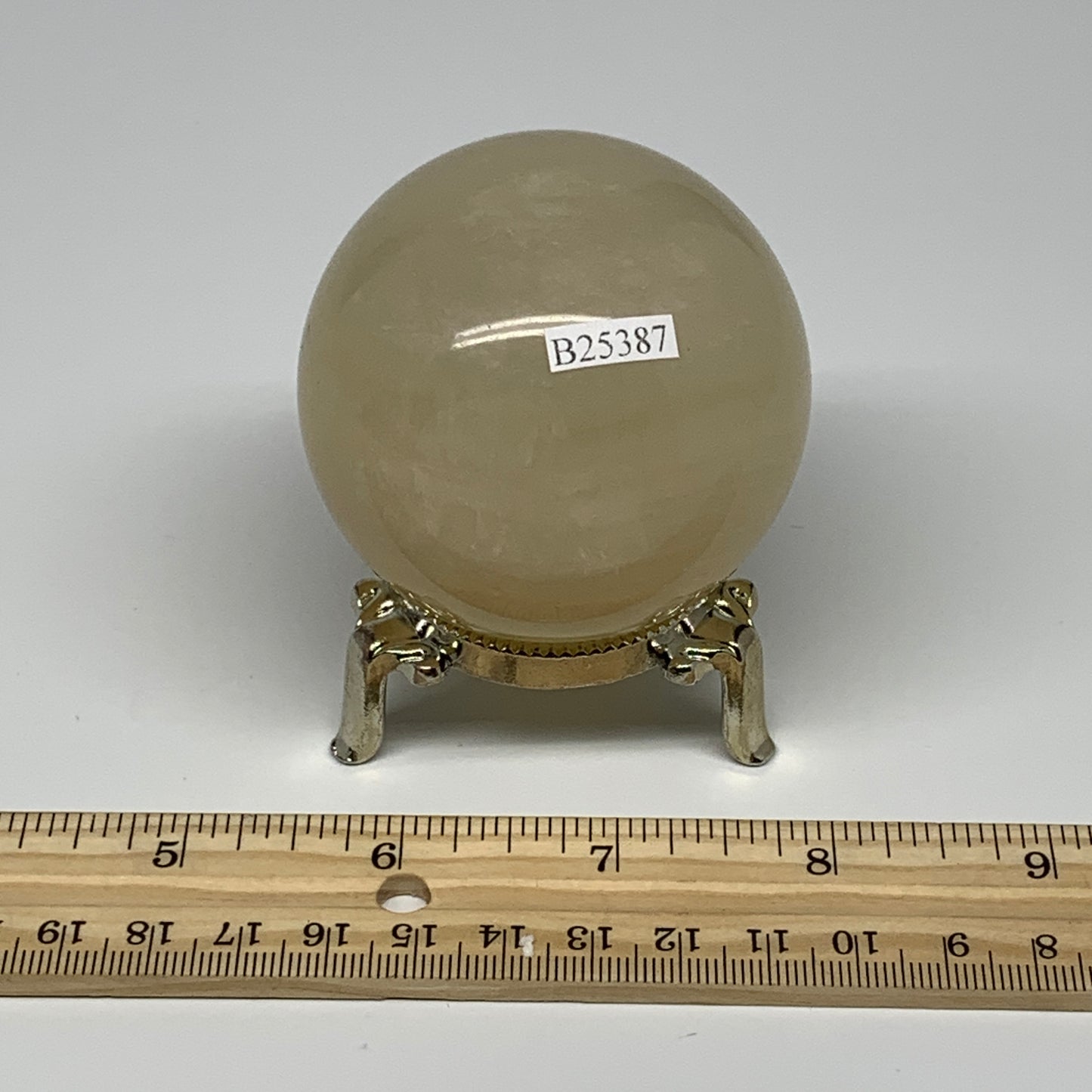 366.6g, 2.4" (60mm), Fluorite Sphere Ball Gemstone Crystal @Madagascar, B25387