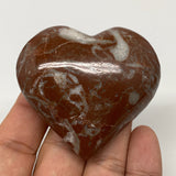 99.7g,2.1"x2.3"x1"Natural Untreated Red Shell Fossils Heart Reiki Energy,F936