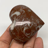 99.7g,2.1"x2.3"x1"Natural Untreated Red Shell Fossils Heart Reiki Energy,F936