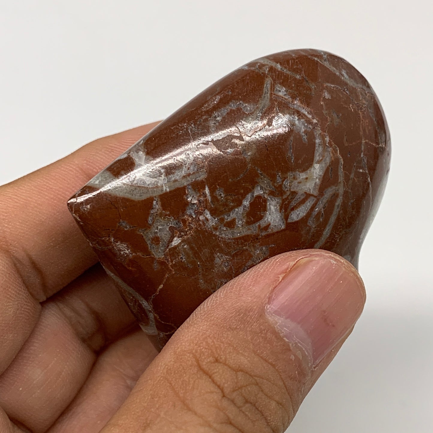 99.7g,2.1"x2.3"x1"Natural Untreated Red Shell Fossils Heart Reiki Energy,F936