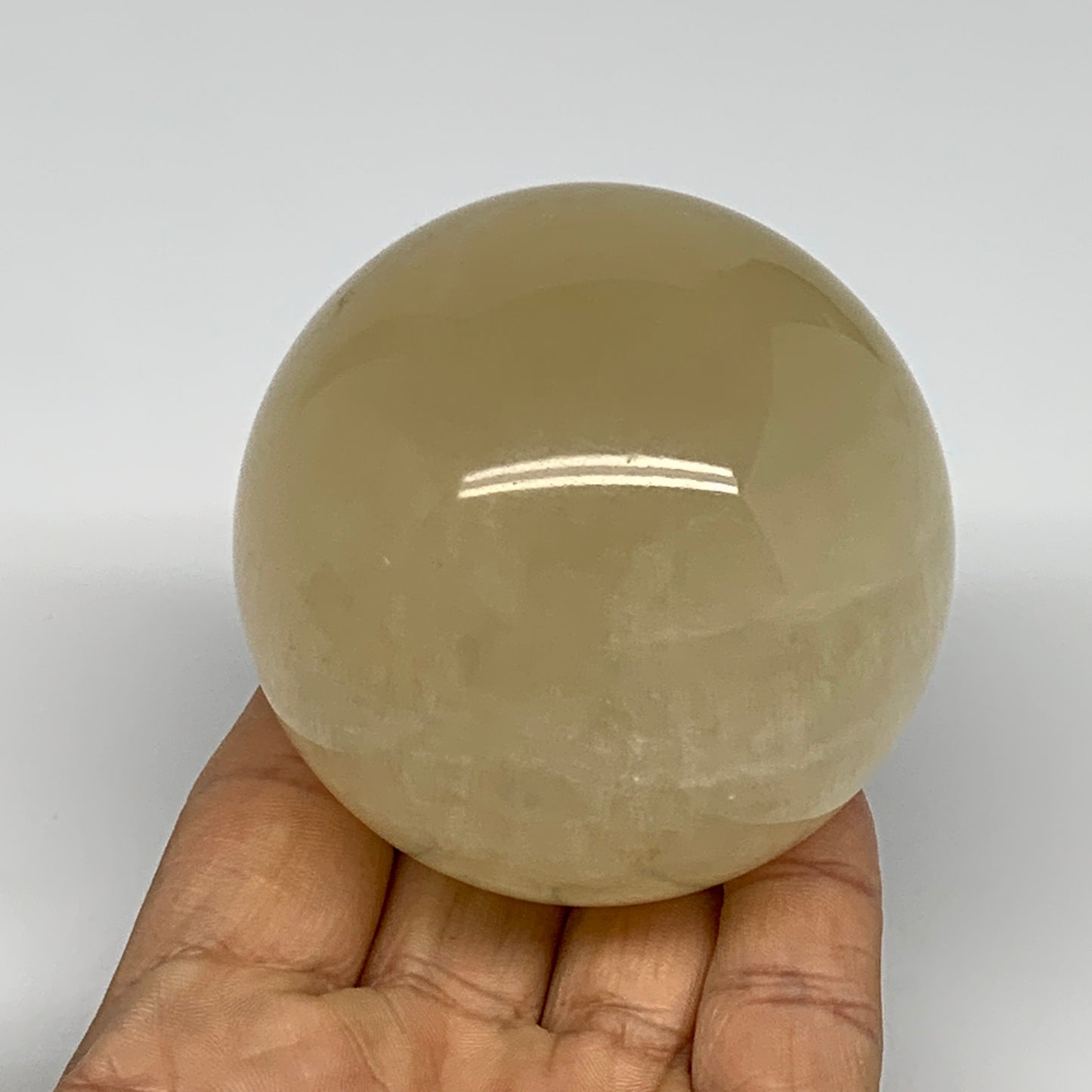 463.8g, 2.6" (65mm), Fluorite Sphere Ball Gemstone Crystal @Madagascar, B25389