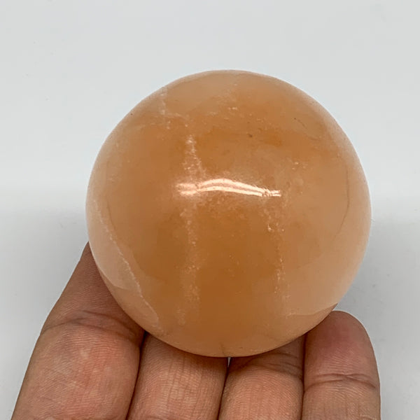189g,2.1" (54mm) Natural Orange Selenite Sphere Crystal Gemstones @Morroco,B9277