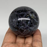 255.3g, 2.2" Natural Indigo Gabbro Spheres Gemstone, Reiki, @Madagascar,B4651