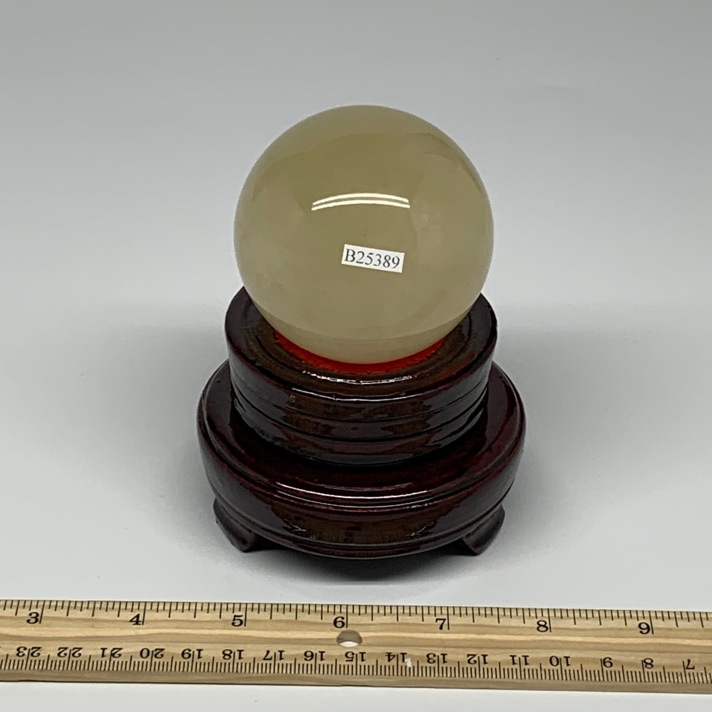 463.8g, 2.6" (65mm), Fluorite Sphere Ball Gemstone Crystal @Madagascar, B25389