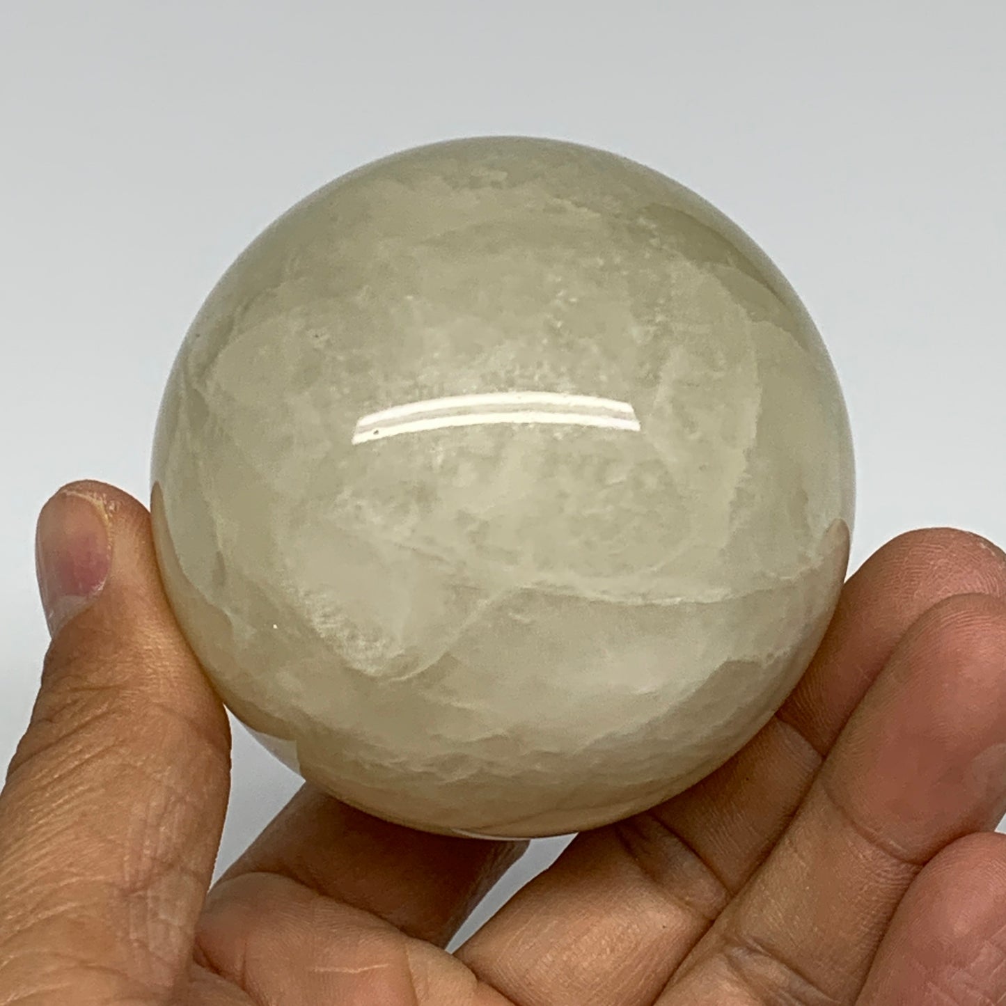 425.7g, 2.5" (64mm), Fluorite Sphere Ball Gemstone Crystal @Madagascar, B25390