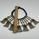200g, 17" Kuchi Turkmen Choker Necklace Multi-Color Tribal Gypsy Beho,B14165