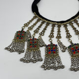 200g, 17" Kuchi Turkmen Choker Necklace Multi-Color Tribal Gypsy Beho,B14167