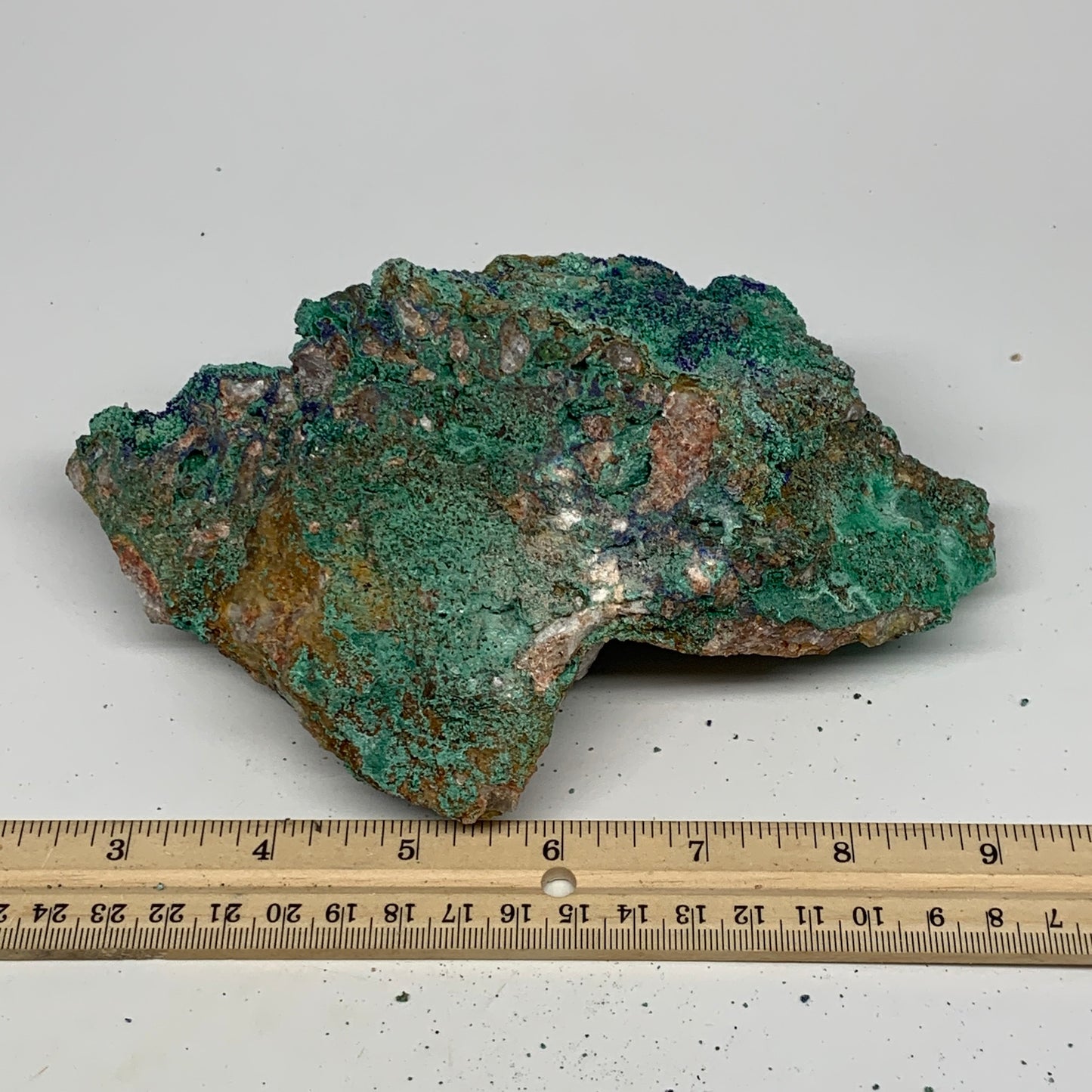 1138g, 7.1"x4.7"x2.8", Rough Azurite Malachite Mineral Specimen @Morocco, B10913
