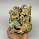 1182g, 6.25"x4.8"x2.4", Rough Azurite Malachite Mineral Specimen @Morocco, B1091