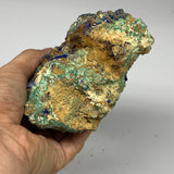 1182g, 6.25"x4.8"x2.4", Rough Azurite Malachite Mineral Specimen @Morocco, B1091