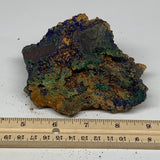 556g, 4.1"x3"x2.2", Rough Azurite Malachite Mineral Specimen @Morocco, B10915