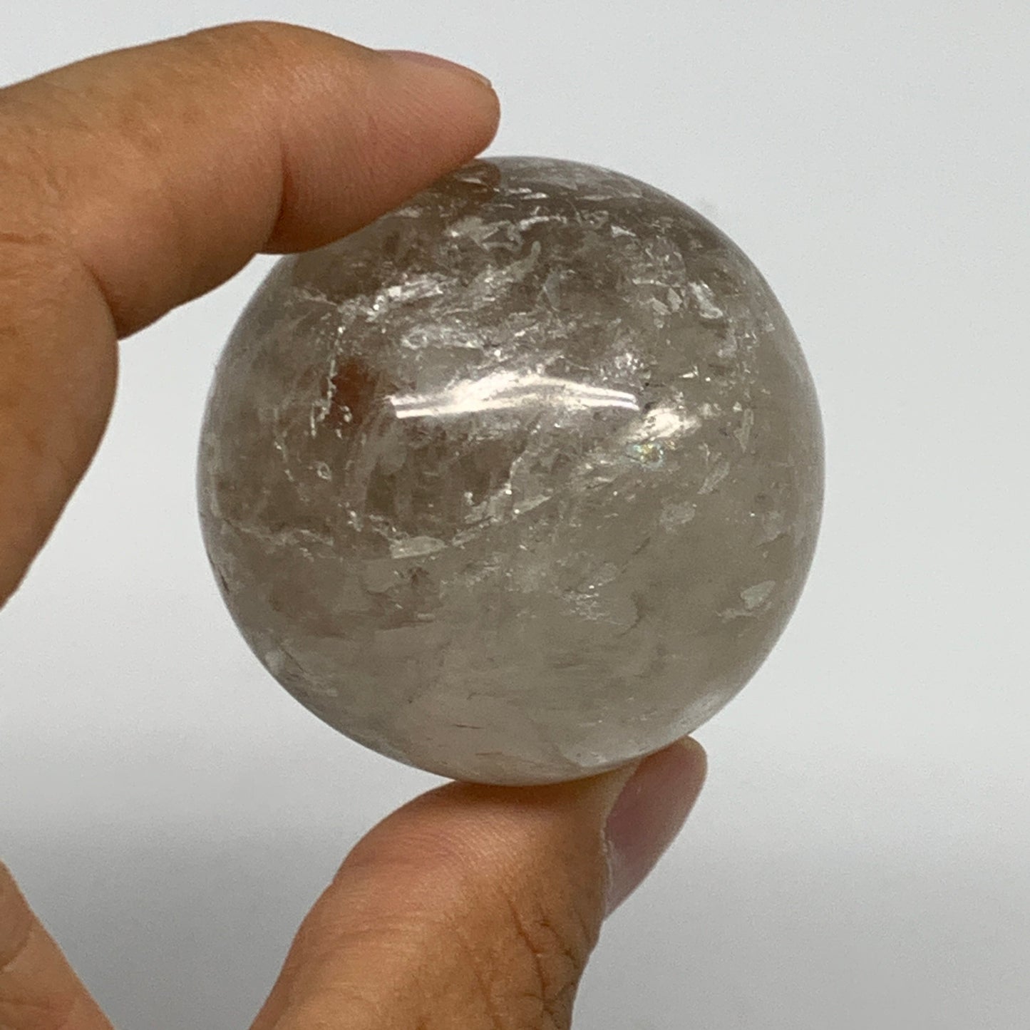 108.6g, 1.7"(43mm), Natural Smoky Quartz Sphere Crystal Gemstone @Brazil,B22266