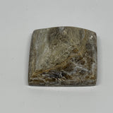 51g, 1"x1.7"x1.6" Chocolate/Gray Onyx Pyramid Gemstone @Morocco, B19003