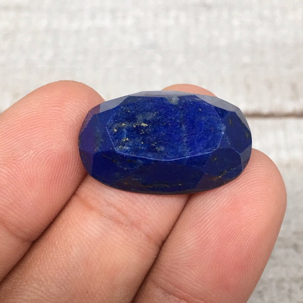 4.9g,24mmx15mmx8mm High-Grade Natural Oval Facetted Lapis Lazuli Cabochon,CP183