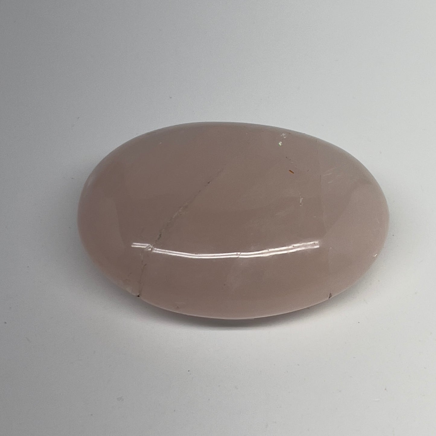 122.7g ,2.6"x1.9"x1", Rose Quartz Palm-stone Tumbled Reiki @Madagascar,B20547