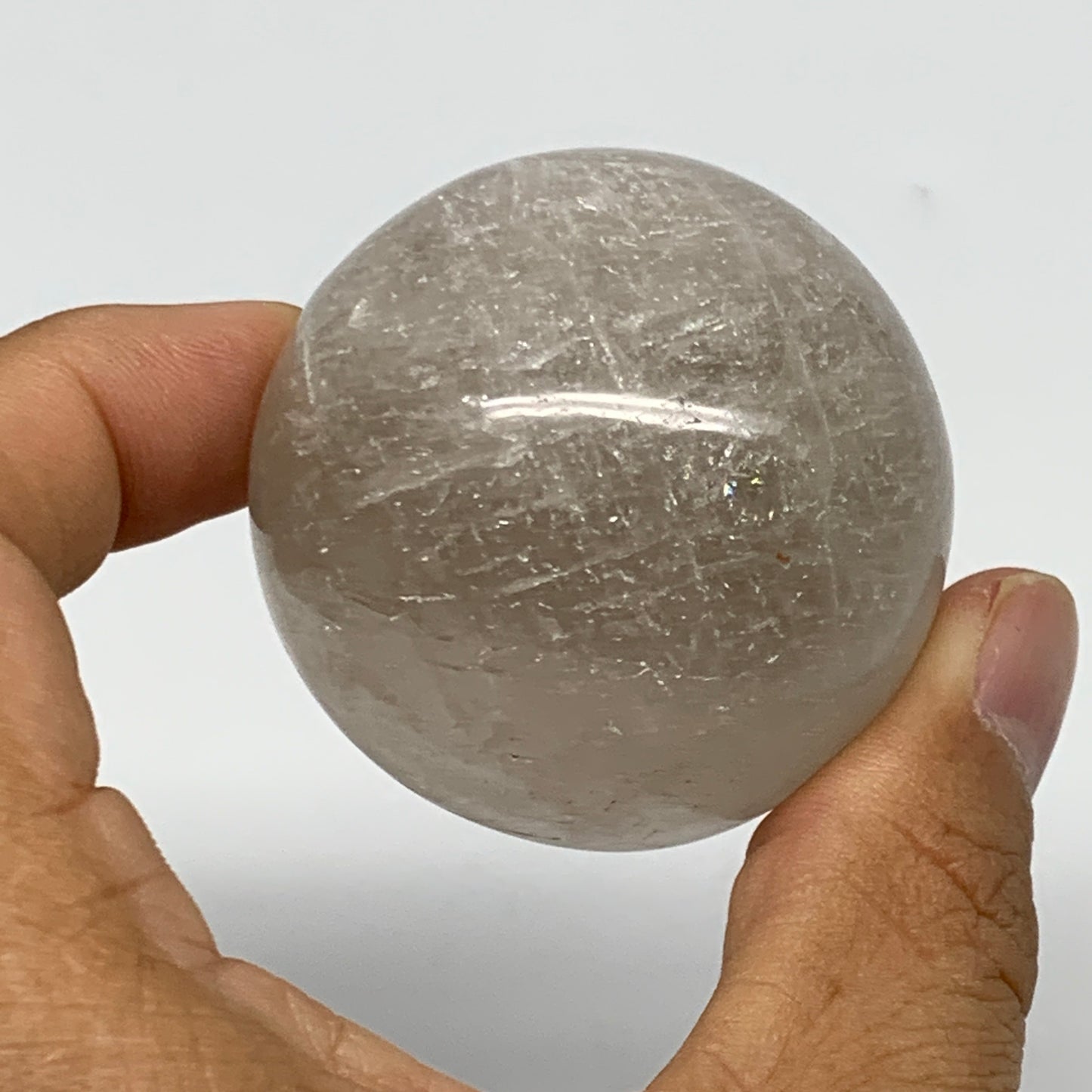 143.4g, 1.9"(47mm), Natural Quartz Sphere Crystal Gemstone Ball @Brazil, B22269