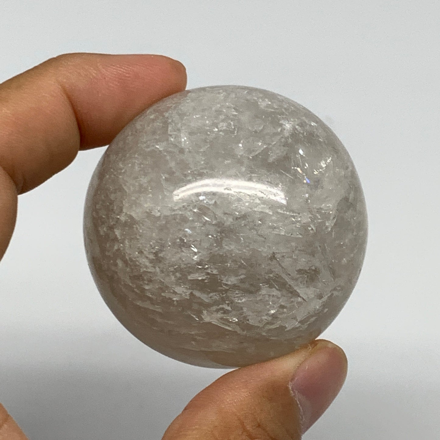 143.4g, 1.9"(47mm), Natural Quartz Sphere Crystal Gemstone Ball @Brazil, B22269