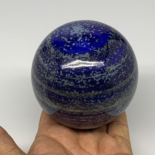 968g, 3.3"(84mm), Natural Lapis Lazuli Sphere Ball Gemstone @Afghanistan,B25396