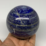 968g, 3.3"(84mm), Natural Lapis Lazuli Sphere Ball Gemstone @Afghanistan,B25396