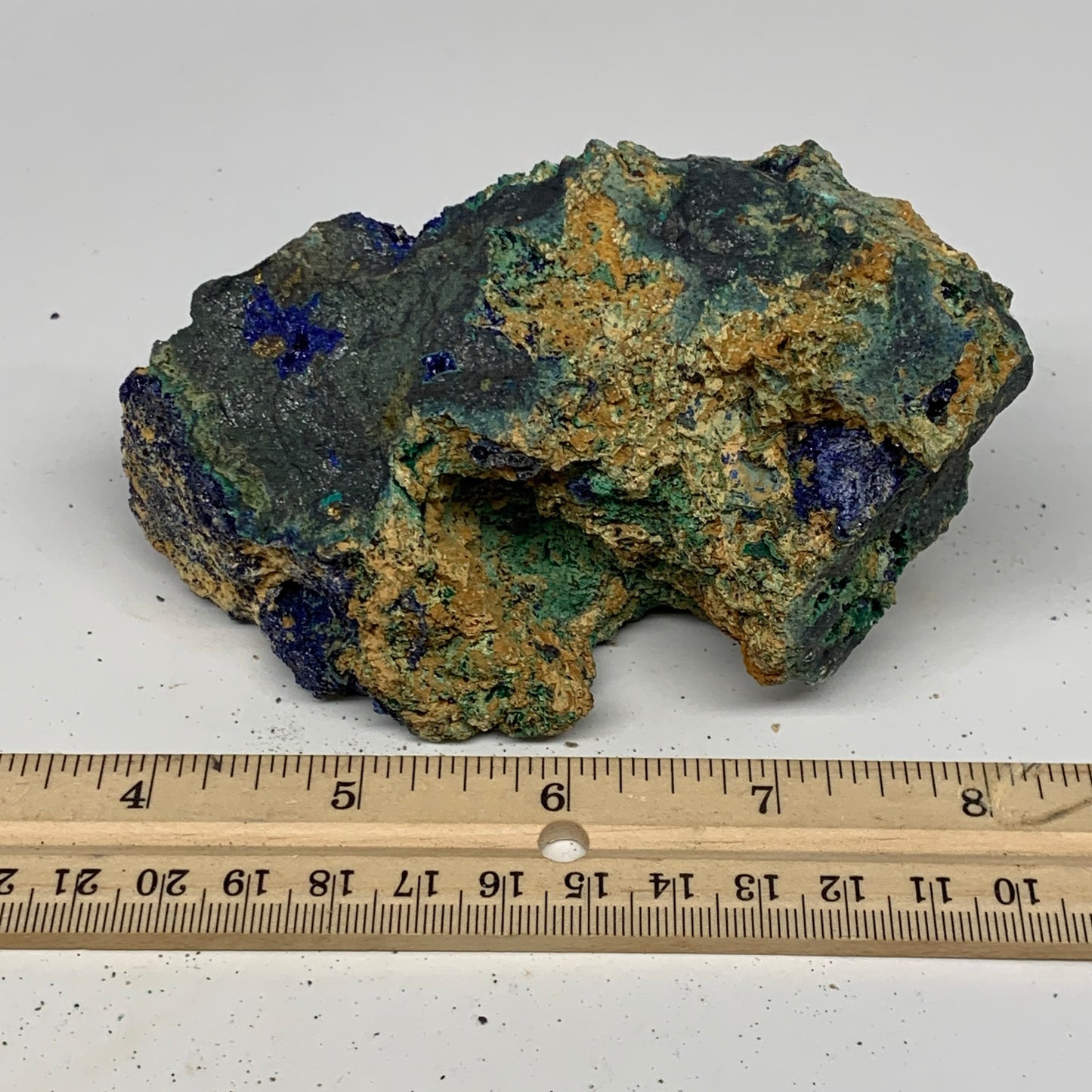 636g, 4.6"x2.4"x2.8", Rough Azurite Malachite Mineral Specimen @Morocco, B10920