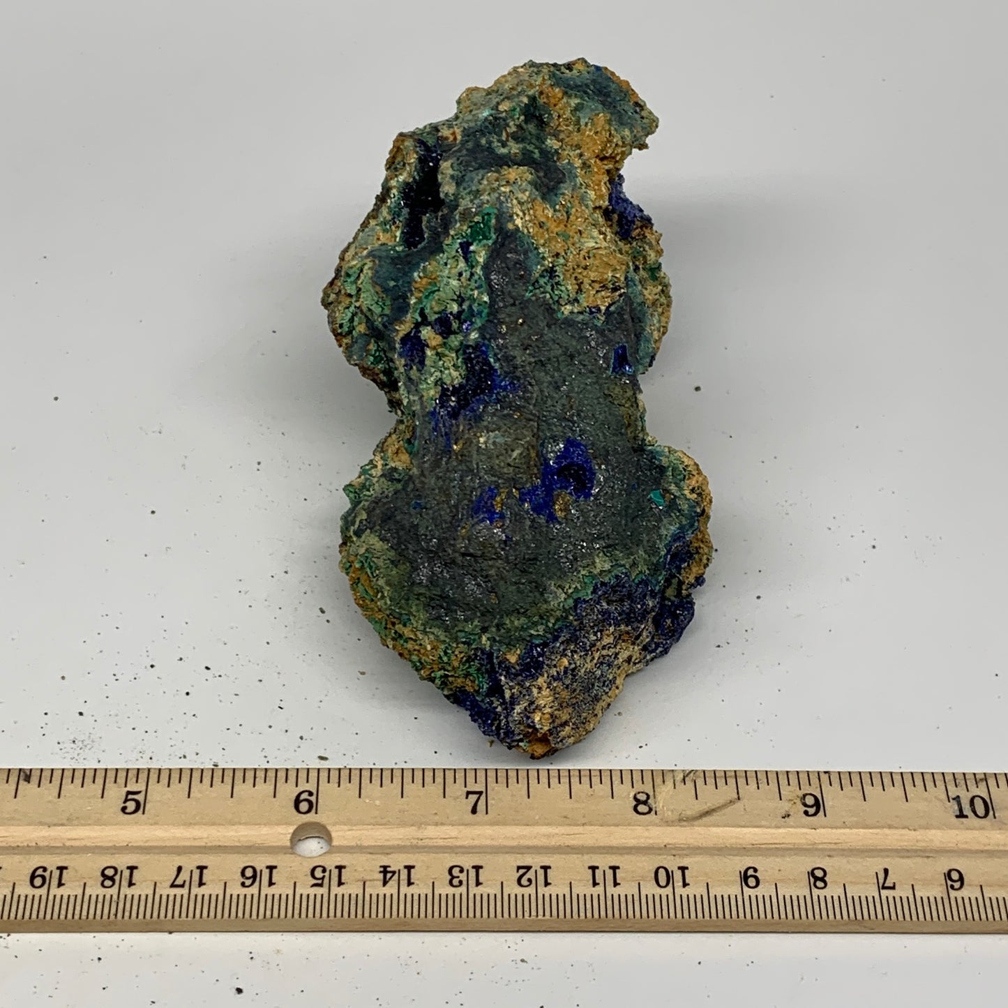 636g, 4.6"x2.4"x2.8", Rough Azurite Malachite Mineral Specimen @Morocco, B10920