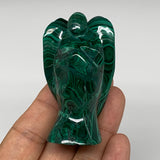 116.3g, 2.5"x1.4"x1.2" Natural Untreated Malachite Angel Figurine @Congo, B7312