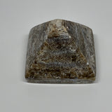72.2g, 1.4"x1.7"x1.7" Chocolate/Gray Onyx Pyramid Gemstone @Morocco, B19008