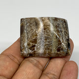 54.8g, 1.1"x1.7"x1.5" Chocolate/Gray Onyx Pyramid Gemstone @Morocco, B19009