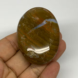 80.7g, 2.4"x1.7"x0.9" Ocean Jasper Palm-Stone Orbicular Jasper Reiki Energy,B166