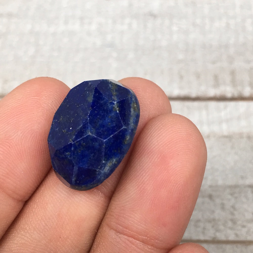 6g,22mmx18mmx8mm High-Grade Natural Oval Facetted Lapis Lazuli Cabochon,CP188