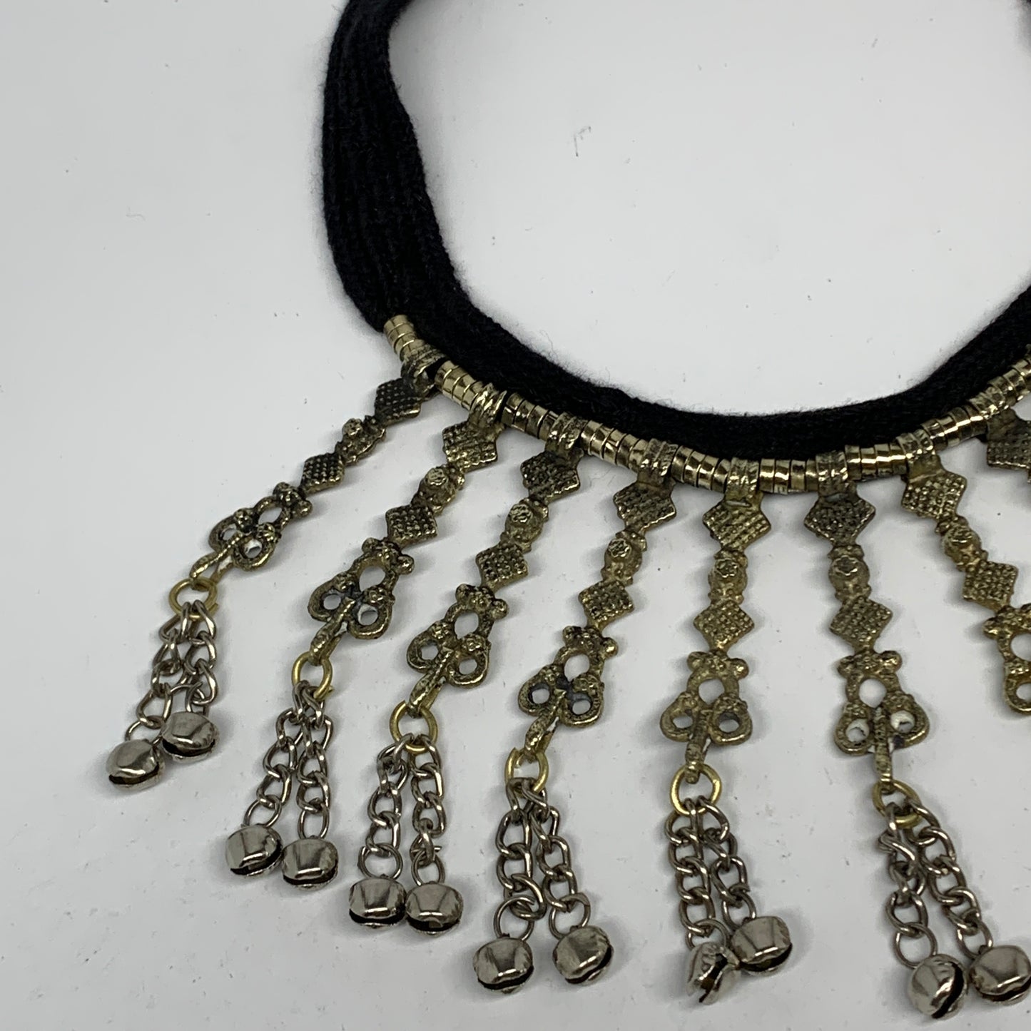 1pc, 17" Simple Turkmen Choker Necklace Tribal Gypsy Bohemian Style @Afghanistan