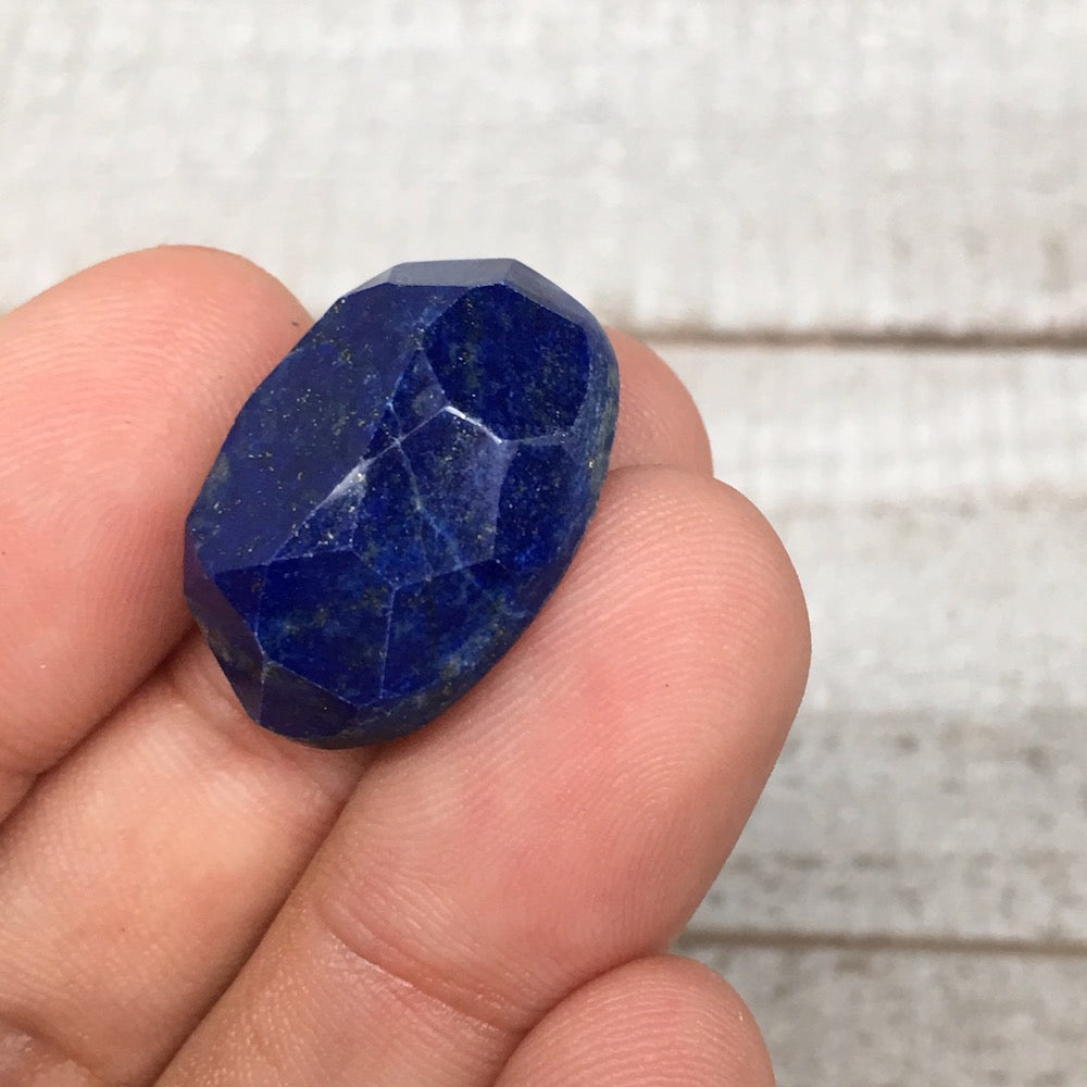 6g,22mmx18mmx8mm High-Grade Natural Oval Facetted Lapis Lazuli Cabochon,CP188