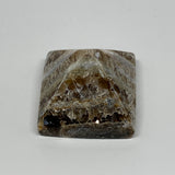 54.8g, 1.1"x1.7"x1.5" Chocolate/Gray Onyx Pyramid Gemstone @Morocco, B19009
