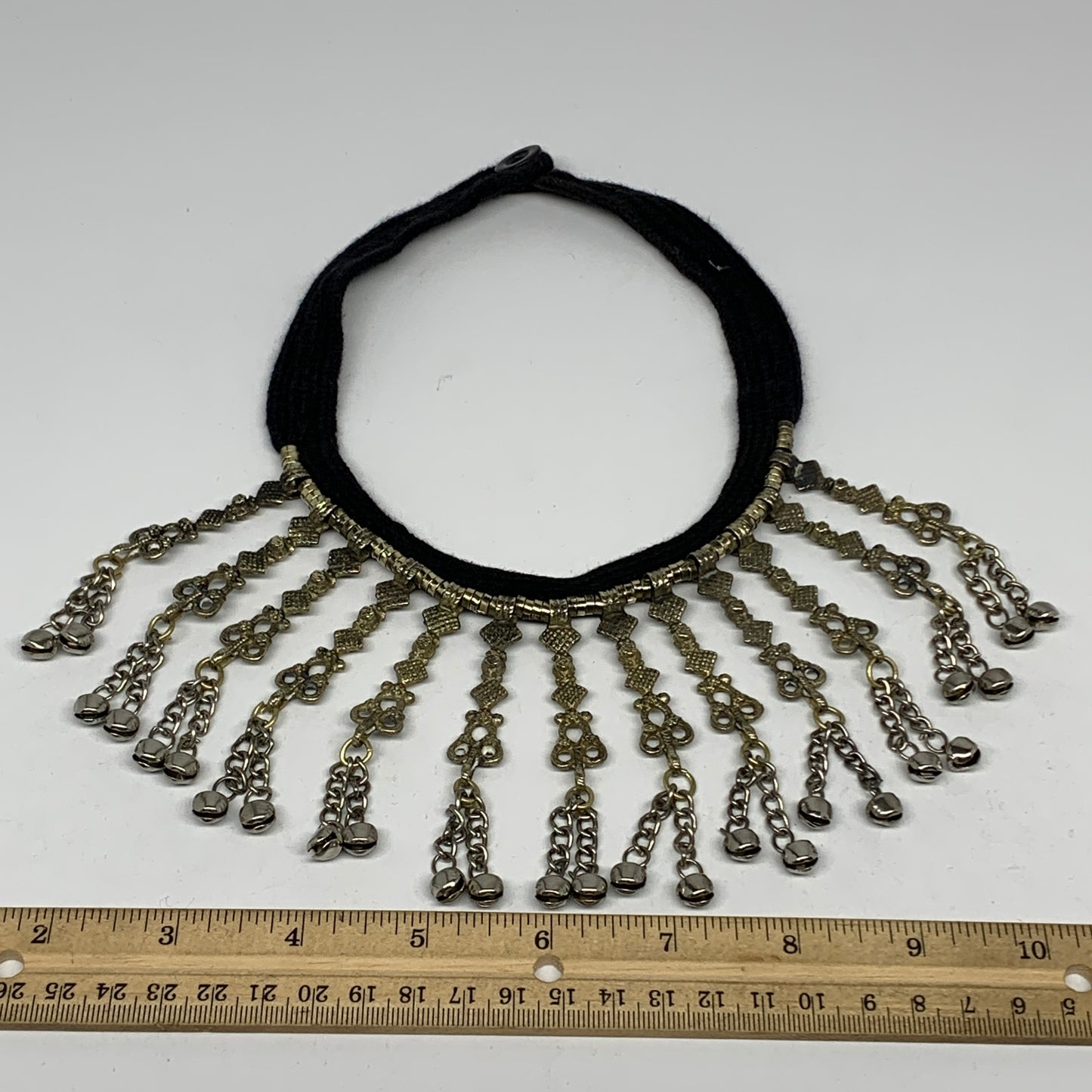 1pc, 17" Simple Turkmen Choker Necklace Tribal Gypsy Bohemian Style @Afghanistan