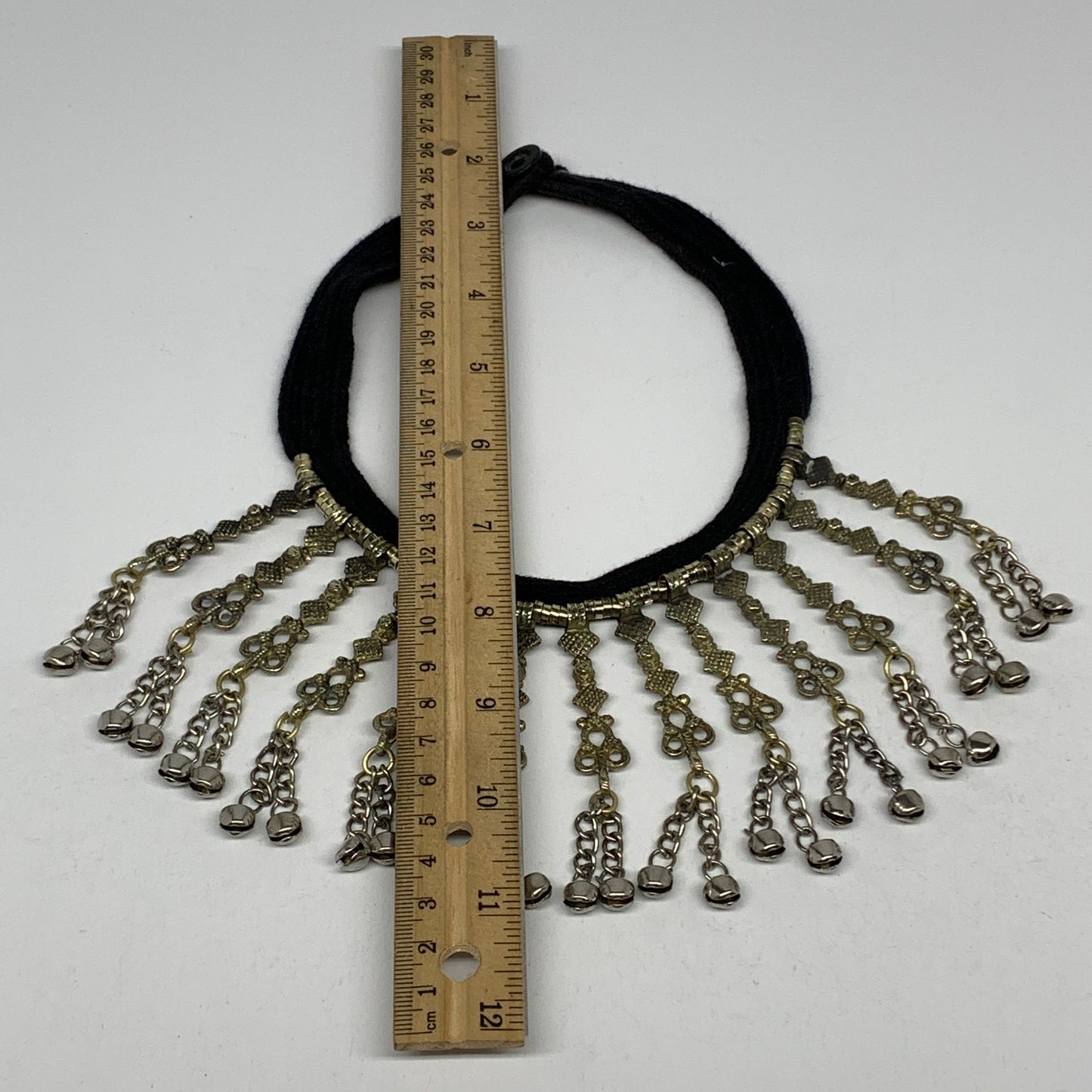 1pc, 17" Simple Turkmen Choker Necklace Tribal Gypsy Bohemian Style @Afghanistan