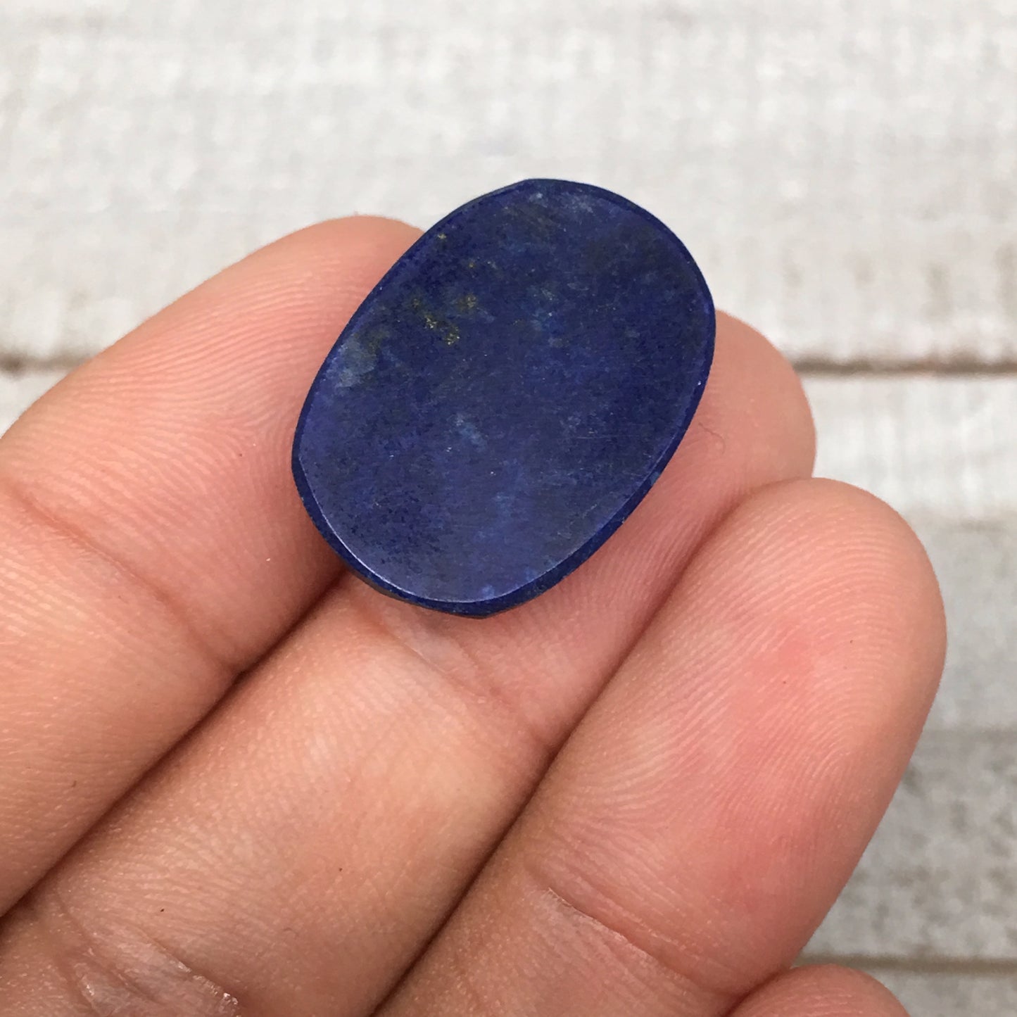 6g,22mmx18mmx8mm High-Grade Natural Oval Facetted Lapis Lazuli Cabochon,CP188