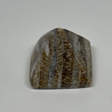 58.4g, 1.4"x1.6"x1.6" Chocolate/Gray Onyx Pyramid Gemstone @Morocco, B19010