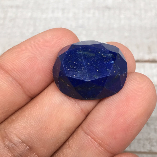 5.3g,22mmx18mmx8mm High-Grade Natural Oval Facetted Lapis Lazuli Cabochon,CP190