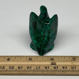 102g, 2.1"x1.4"x1.3" Natural Untreated Malachite Angel Figurine @Congo, B7314