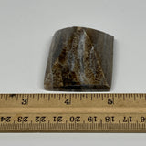 71.7g, 1.3"x1.9"x1.6" Chocolate/Gray Onyx Pyramid Gemstone @Morocco, B19012