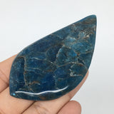52.4g, 3.4"x1.8" Blue Apatite Cabochon Large Drop Shape @Madagascar,B1719