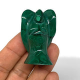 58.6g, 1.9"x1.2"x0.9" Natural Untreated Malachite Angel Figurine @Congo, B7317