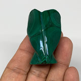 58.6g, 1.9"x1.2"x0.9" Natural Untreated Malachite Angel Figurine @Congo, B7317